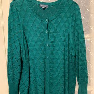 Green Pointelle Cardigan - Modcloth 1x